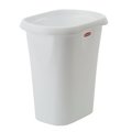 Vortex 5L51-00-WHT 12 qt Basic Open Wastebasket  White- pack of 8 VO713831